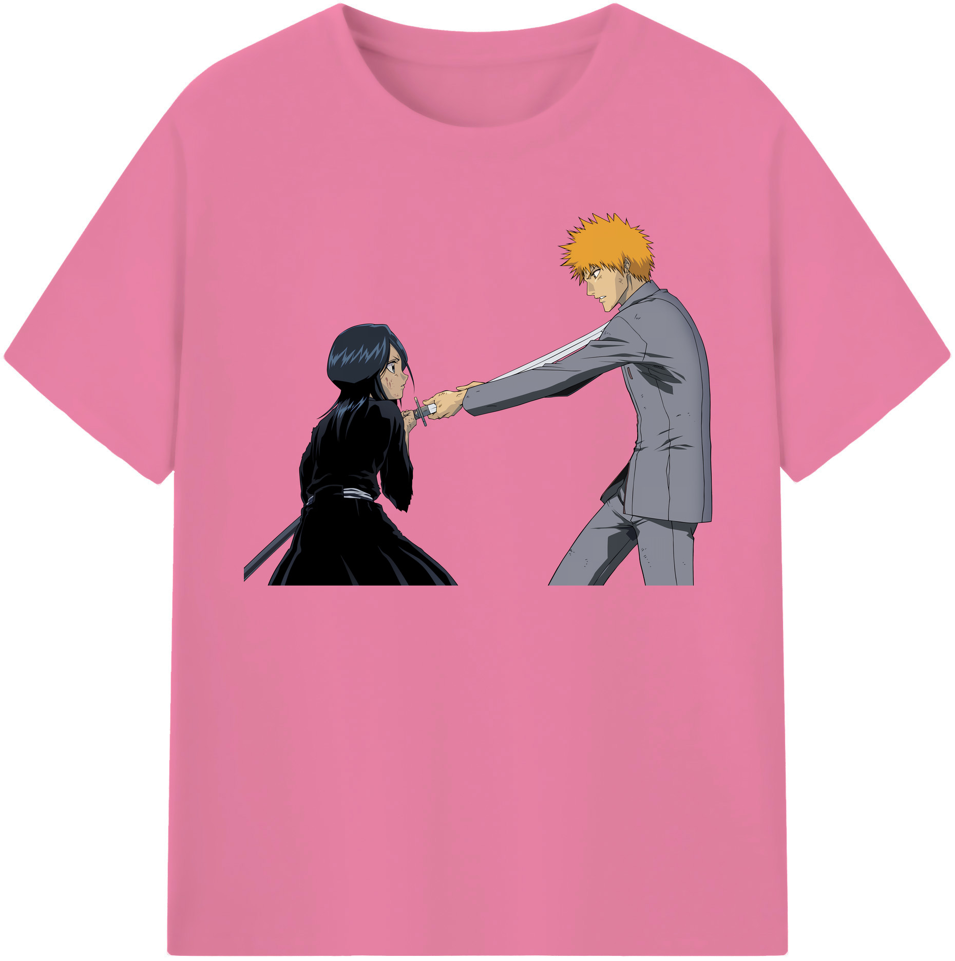（画像用） ブリーチ 朽木ルキア BLEACH Kuchiki Rukia 綿100％半袖Tシャツ（フロントプリント）